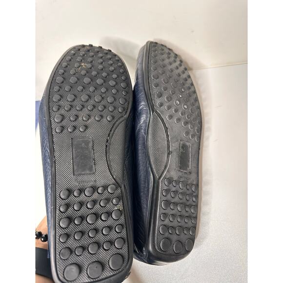 Russell & Bromley Leather Moccassin Loafer Lace Up Mid Top Navy LaceUp Driver 42 - Picture 11 of 12